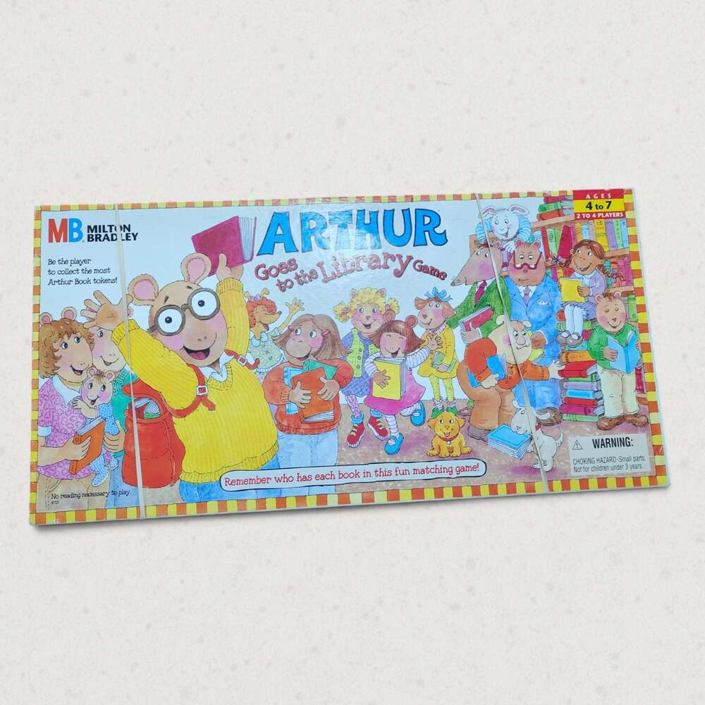 Vintage 1996 Arthur Goes to the Library Board Game by Milton Bradley